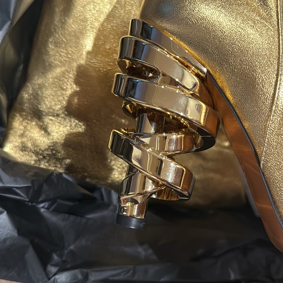 KEEYAHRI Gold Metallic OTK boot. “ZERINA - GOLD HEEL” New in box. Never worn. - Picture 5 of 6